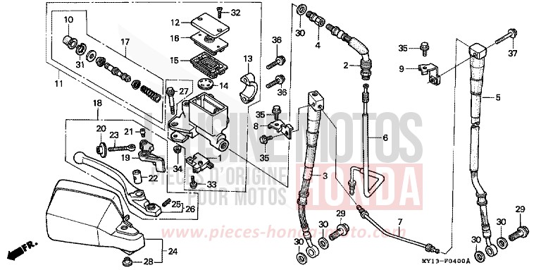 VORDERRADBREMSE von Africa Twin 750 ROSS WHITE (NH196) von 1994